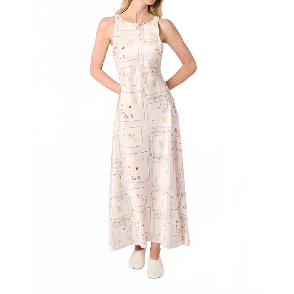 NEW WWW boat neck slip dress in ivory